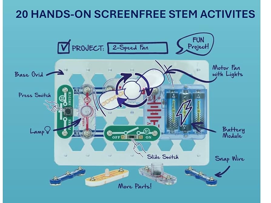 知育玩具 Snap Circuits Pro 500 Snap Circuits Pro 500 Electronic Experiments Kit | STEM Kids